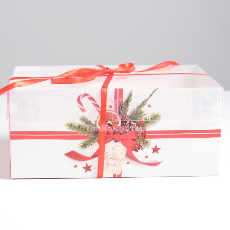 Коробка на 6 капкейков "С Новым годом!"