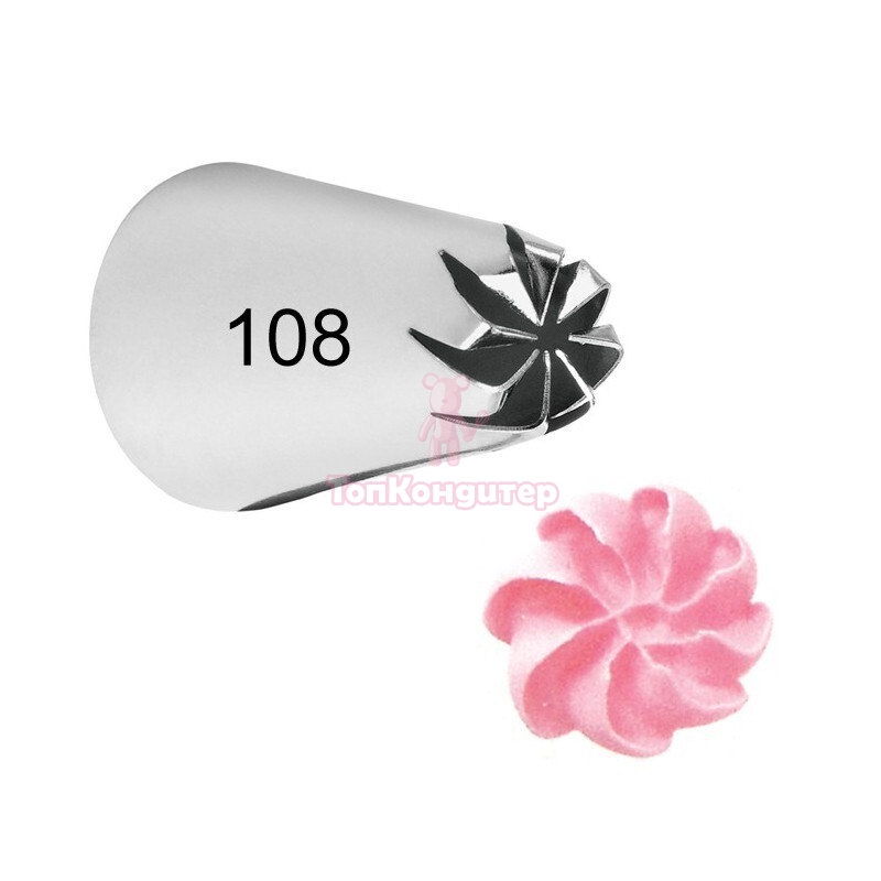 Насадка кондитерская №108 "Цветок 8 лепестков"