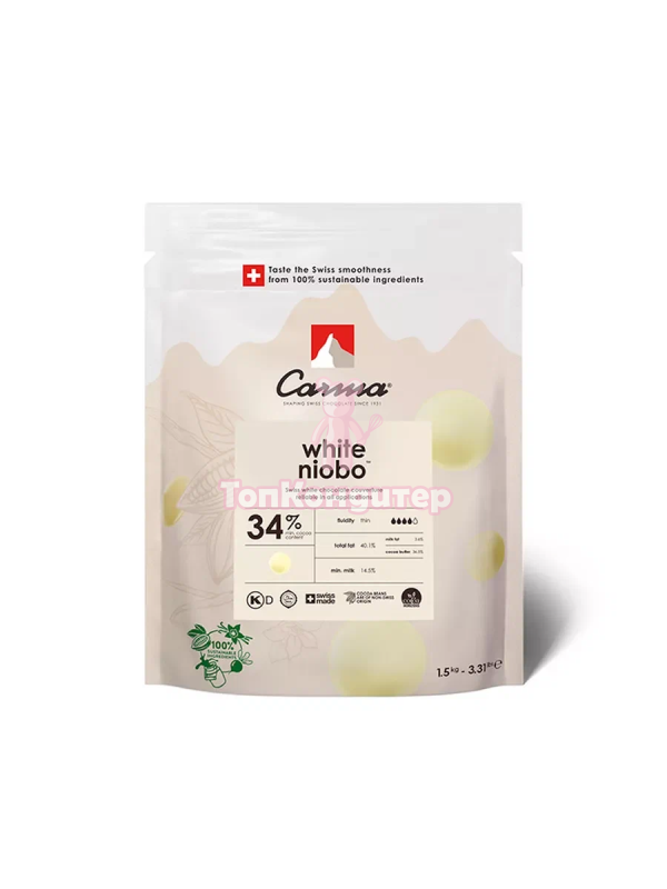 Carma Шоколад белый NIOBO 34% 1,5 кг