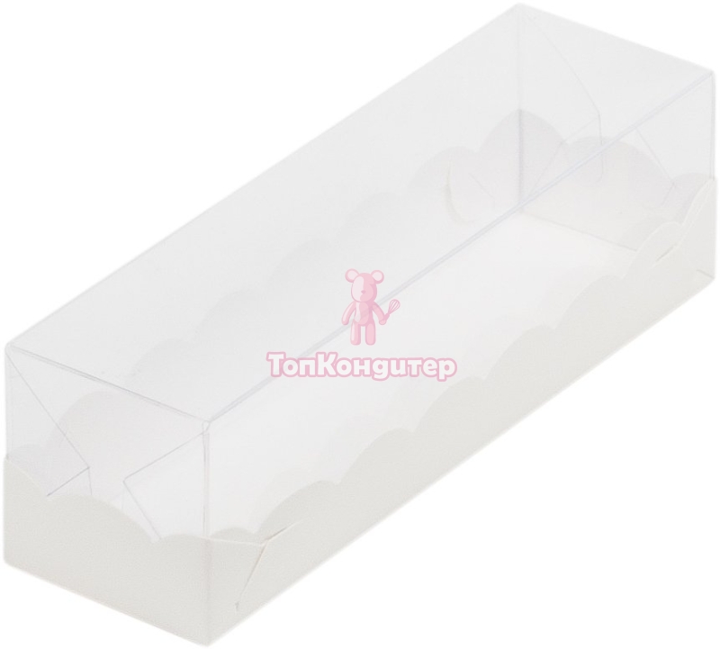 Коробка для макарон 19 см*5,5 см*5,5 см "Волна" Белая