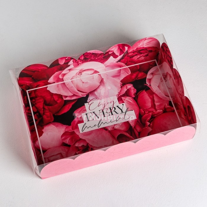 Коробка для пирожных 30 см*20 см*8 см "Enjoy every moment"