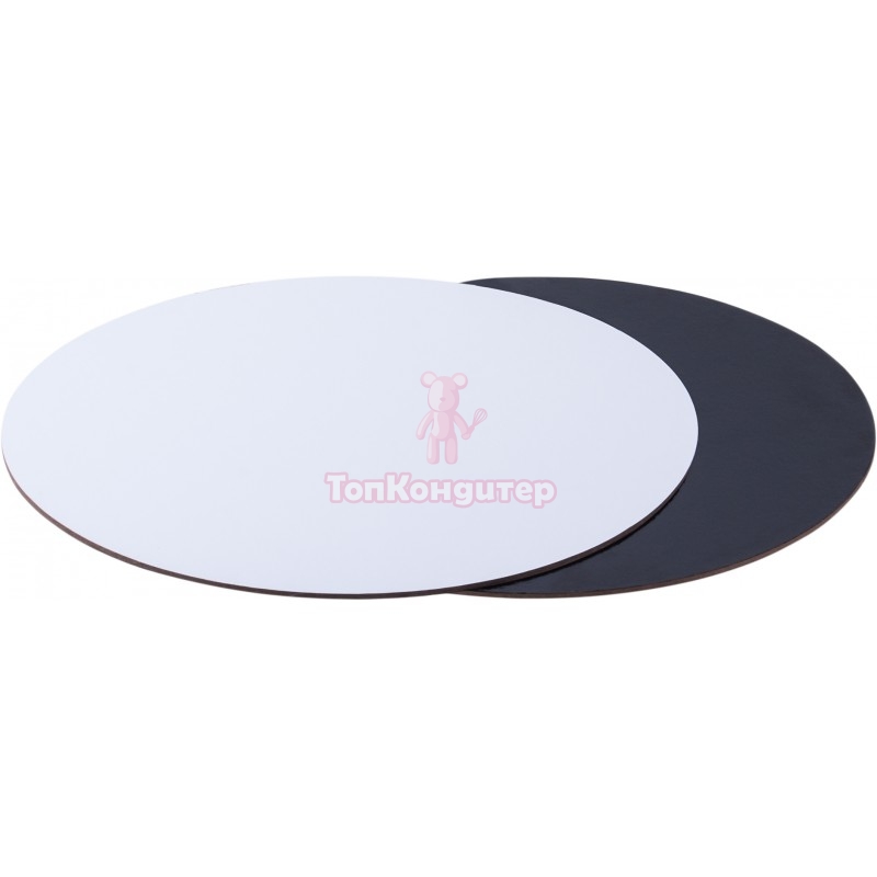 Зеракальный топпер круг серебро 12 см