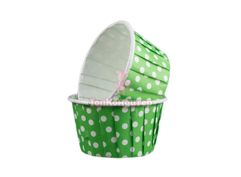 Капсулы капкейк 100 шт зеленый/белый горох