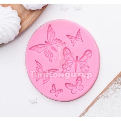Молд силиконовый "Шесть маленьких бабочек"