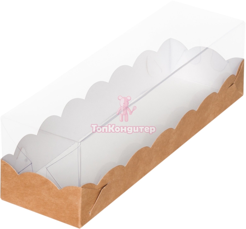 Коробка для макарон 19 см*5,5 см*5,5 см "Волна" Крафт