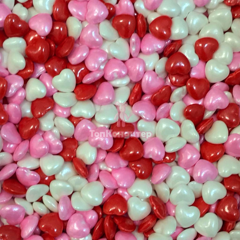 Посыпка "Сердечки большие" микс 50 гр