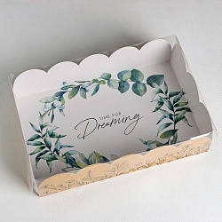 Коробка для пирожных 30 см*20 см*8 см "Крафт"