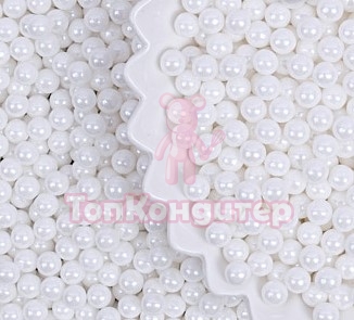 Кондитерская посыпка «Жемчуг» 6 мм белая