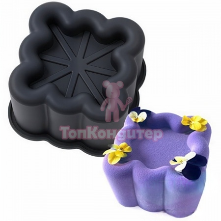 Силиконовая форма для муссовых бенто-тортов «Квадратная» 12,4 см*12,4 см