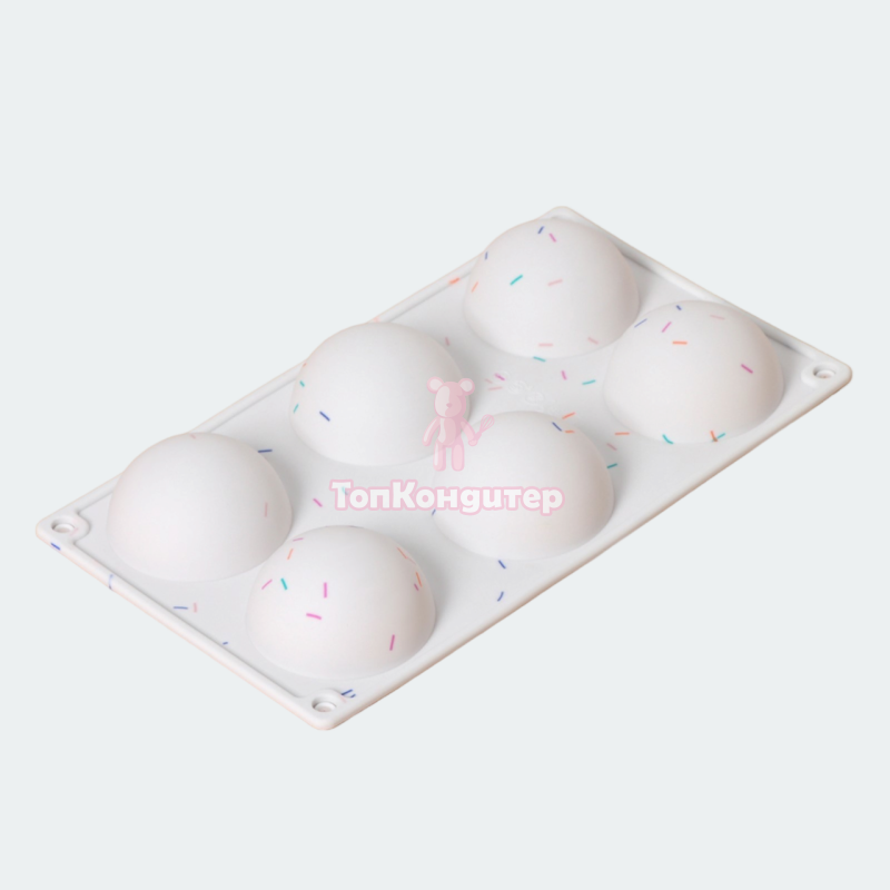 Форма для шоколада сфера силикон 7 см 6 ячеек