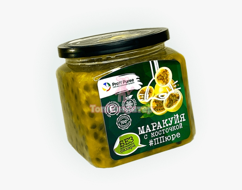 Пюре замороженное без сахара "Proff Puree" Маракуйя с косточкой 500 г
