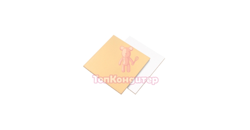 Подложка для торта "Золото/Белая" 14 см*14 см, толщина 3,2 мм